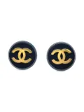 CHANEL Pre-Owned 1990-2000 CC clip-on earrings - Black