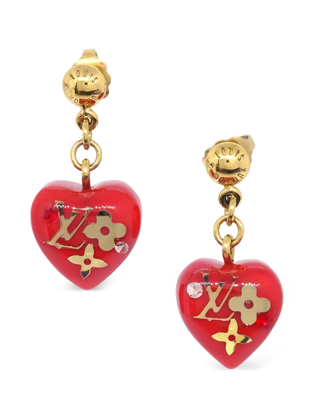 2009 heart-cut dangle earrings