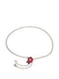 CHANEL Pre-Owned 2005 Camellia Charm Chain belt - Silver