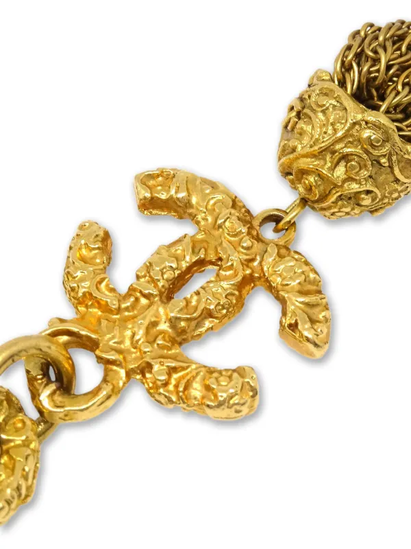 CHANEL Pre-Owned 1993 ココマーク フリンジ ブレスレット | ゴールド