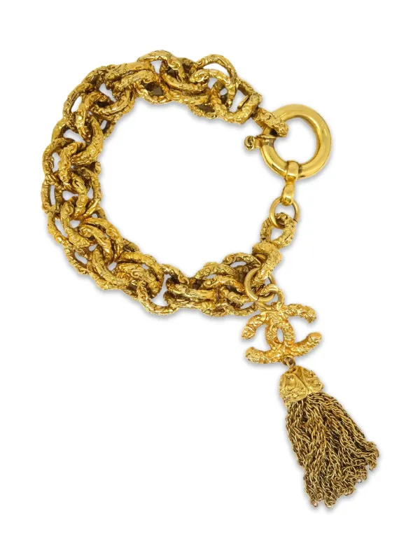 CHANEL Pre-Owned 1993 ココマーク フリンジ ブレスレット | ゴールド