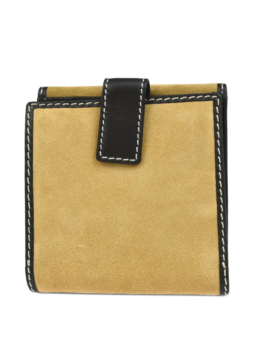 Pre-owned Loewe 1990-2000s Suede Wallet In Neutral