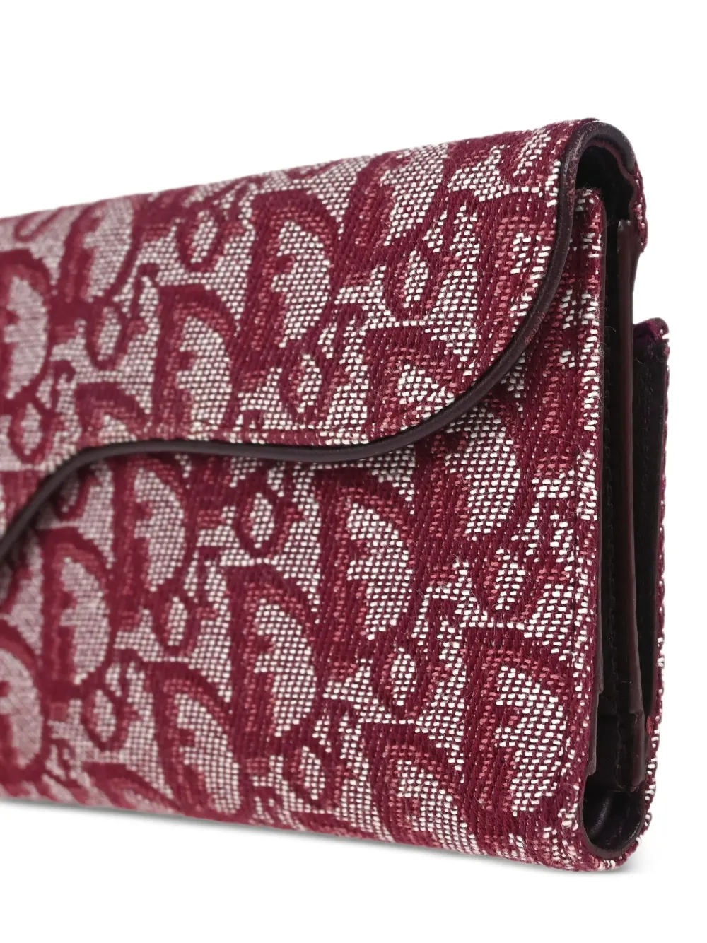 Pre-owned Dior 2003 Trotter Wallet In Red