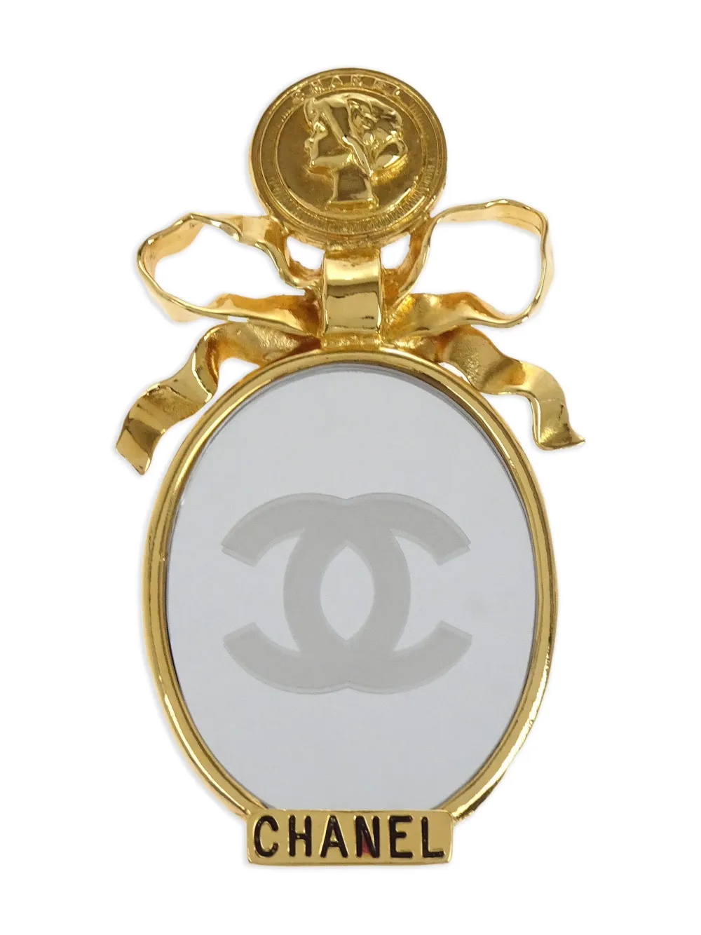 1990-2000s Bow Mirror brooch