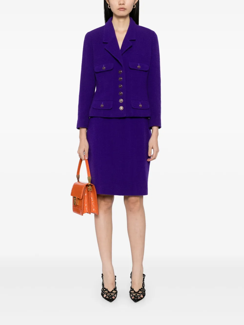CHANEL Pre-Owned 1995 setup suit jacket skirt | Image 2