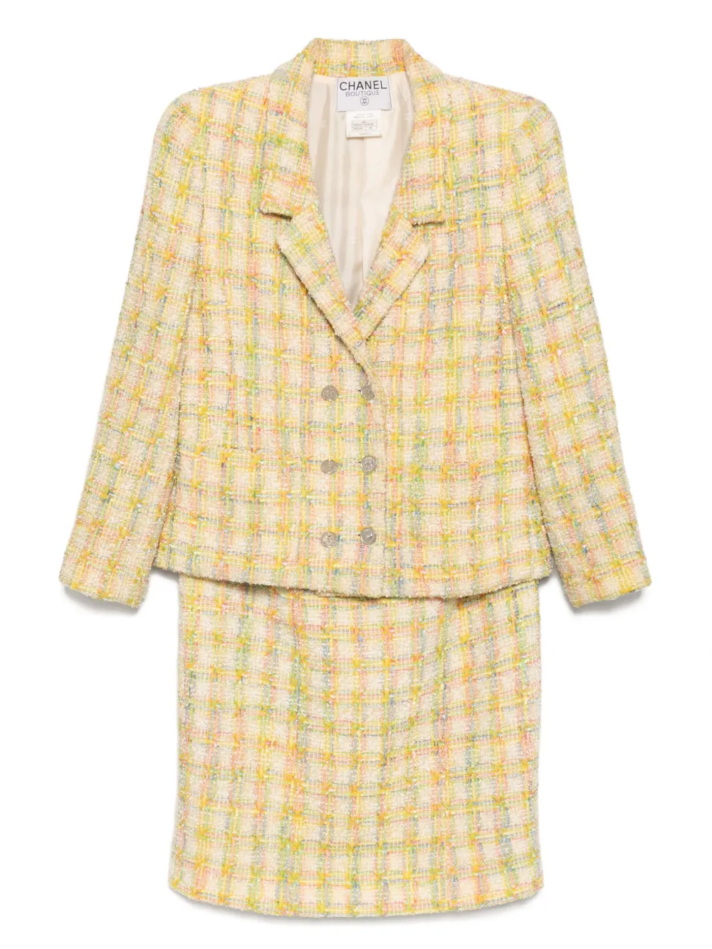 CHANEL Pre-Owned tailleur-jupe (1996) | jaune | Image 1
