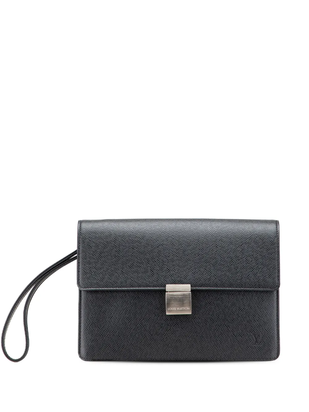 Louis Vuitton Pre-Owned 2006 Taiga Selenga clutch bag - ブラック Louis Vuitton Pre-Owned 2006 Taiga Selenga clutch bag - ブラック