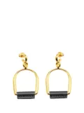 Hermès Pre-Owned 2010-2025 Large Gold Plated Heritage Equestre Etrier Push Back Earrings costume earrings