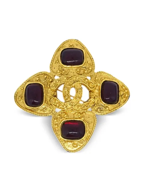 CHANEL Pre-Owned 1994 broche med stenudsmykning
