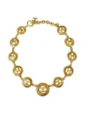 CHANEL Pre-Owned 1990-2000s Medallion Chain necklace - Gold