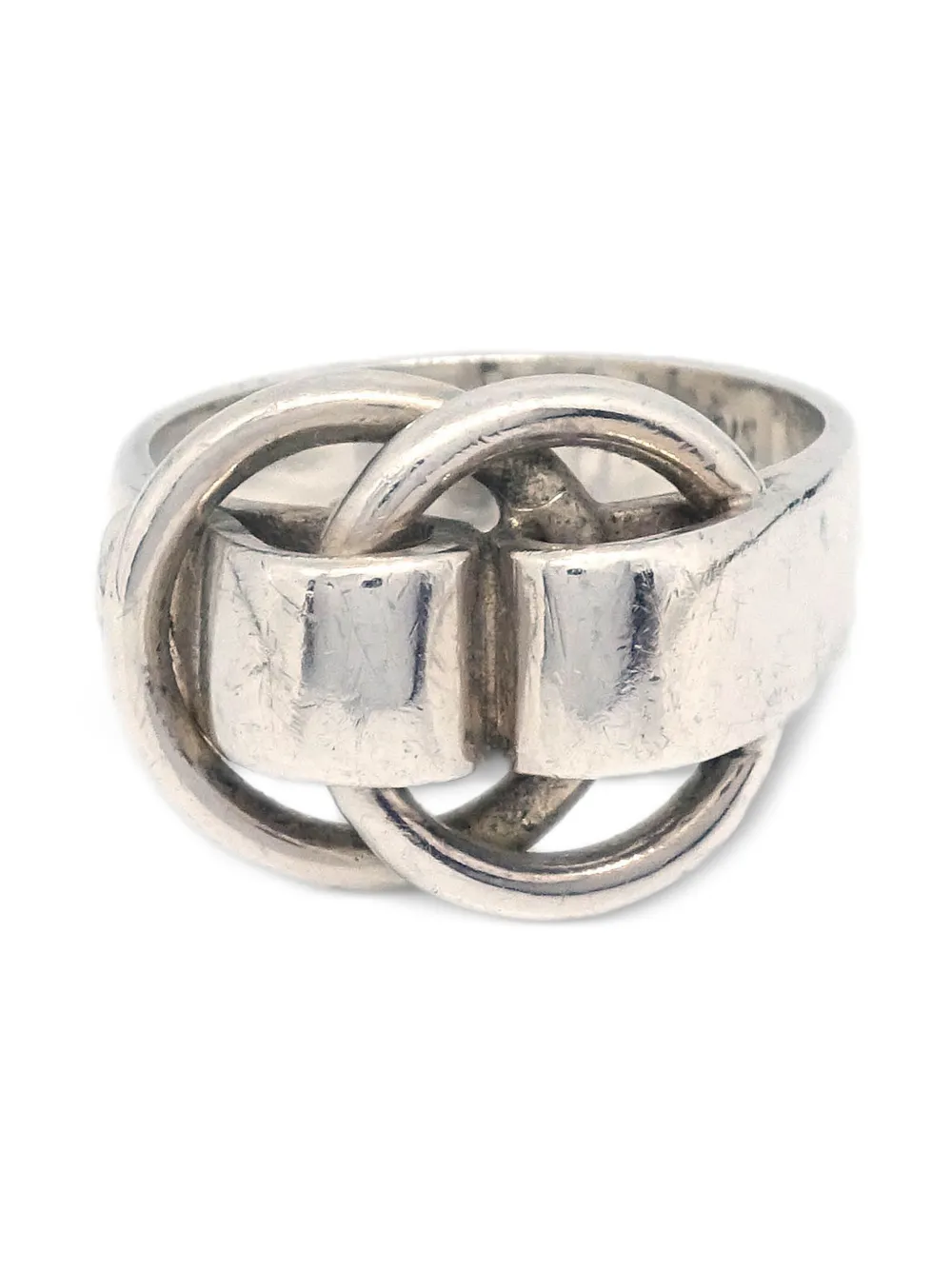 Pre-owned Hermes 1990-2000s Knot Ring In Silver