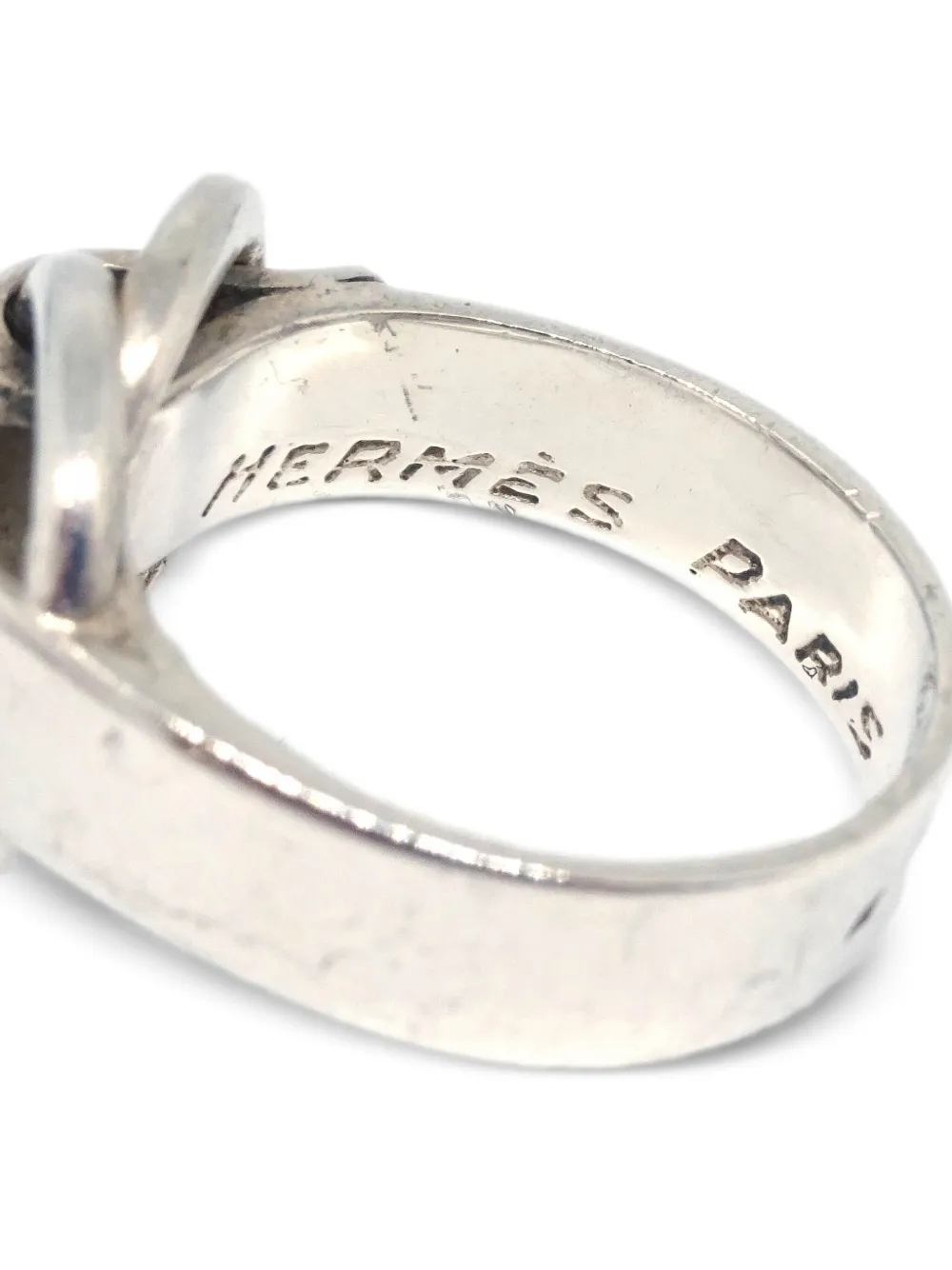 Pre-owned Hermes 1990-2000s Knot Ring In Silver