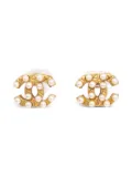CHANEL Pre-Owned 2003 CC-embellished stud earrings - Gold