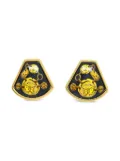 Hermès Pre-Owned 1990-2000s Enamel Cloisonne slip-on earrings - Gold