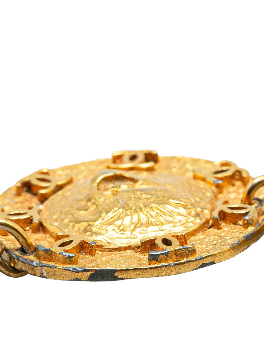 CHANEL Pre-Owned 1950-1970 Gold Plated Sun Lion Necklace costume necklace | Image 2