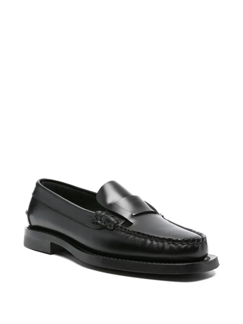 Hereu leather penny loafers Black