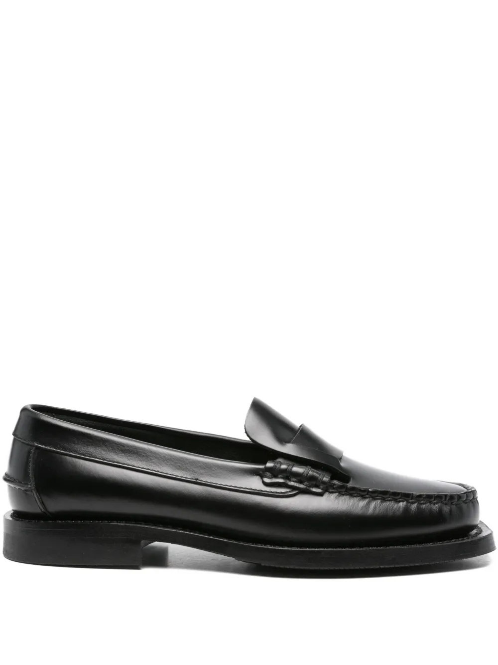 Hereu leather penny loafers Black