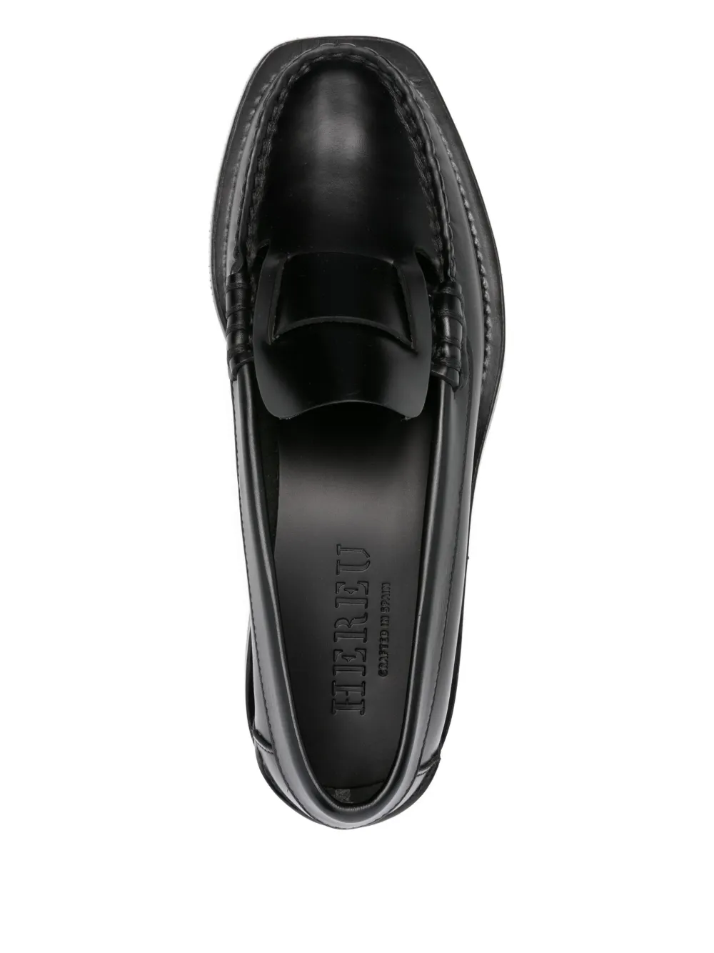 Hereu leather penny loafers Black