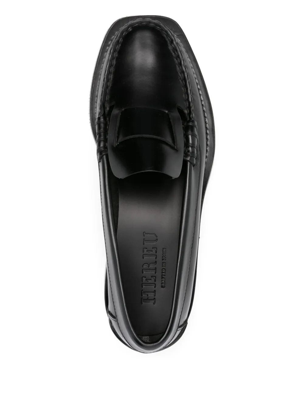 Hereu leather penny loafers Black