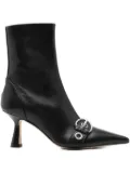 Aeyde 80mm buckle-detail pointed-toe boots - Black