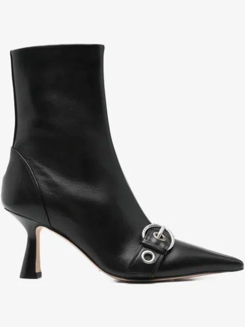 Aeyde 80mm buckle-detail pointed-toe boots