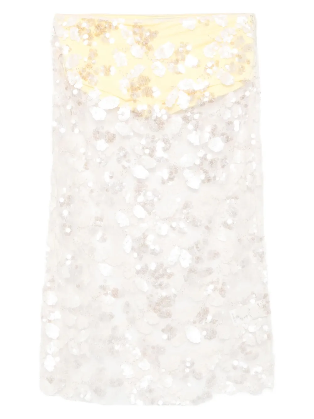 SIEDRES sequin-embellished skirt | Yellow | Image 1