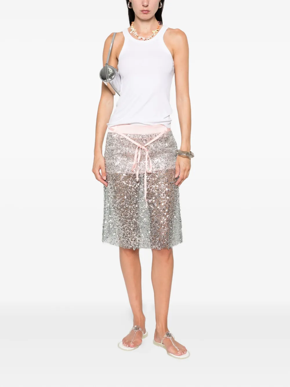 SIEDRES sequin-embellished drawstring skirt | A-Line Skirts | Image 2