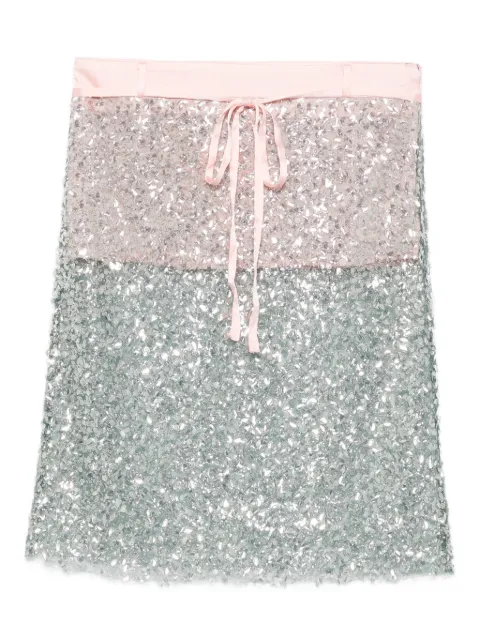 SIEDRES sequin-embellished drawstring skirt