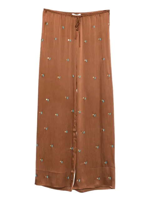 SIEDRES pantalones Manoce con cordones y apliques