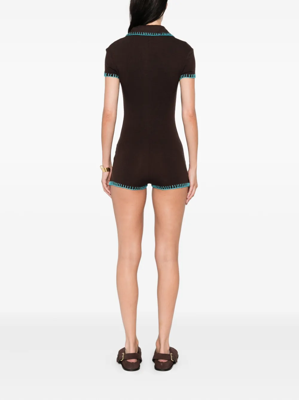 SIEDRES Jumpsuit met knopen Bruin