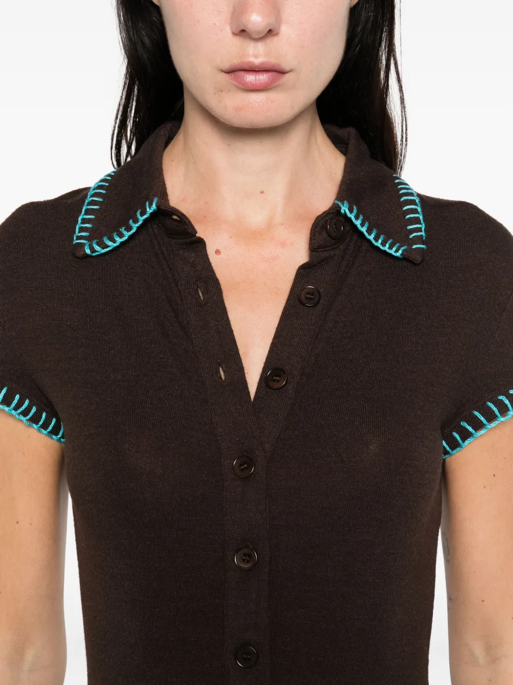 SIEDRES Jumpsuit met knopen Bruin