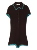 SIEDRES Dunie short-sleeve buttoned jumpsuit - Brown