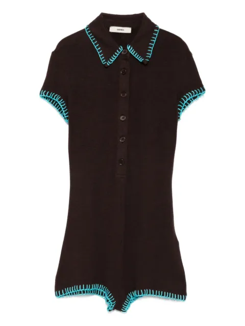 SIEDRES Dunie short-sleeve buttoned jumpsuit