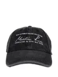 Martine Rose embroidered-logo washed denim cap - Black