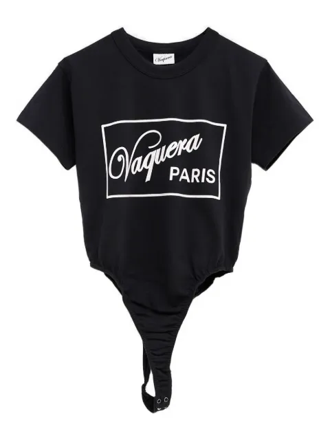Vaquera logo-print bodysuit