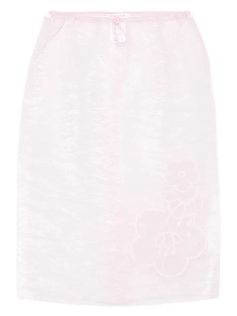Cecilie Bahnsen floral-embroidered skirt