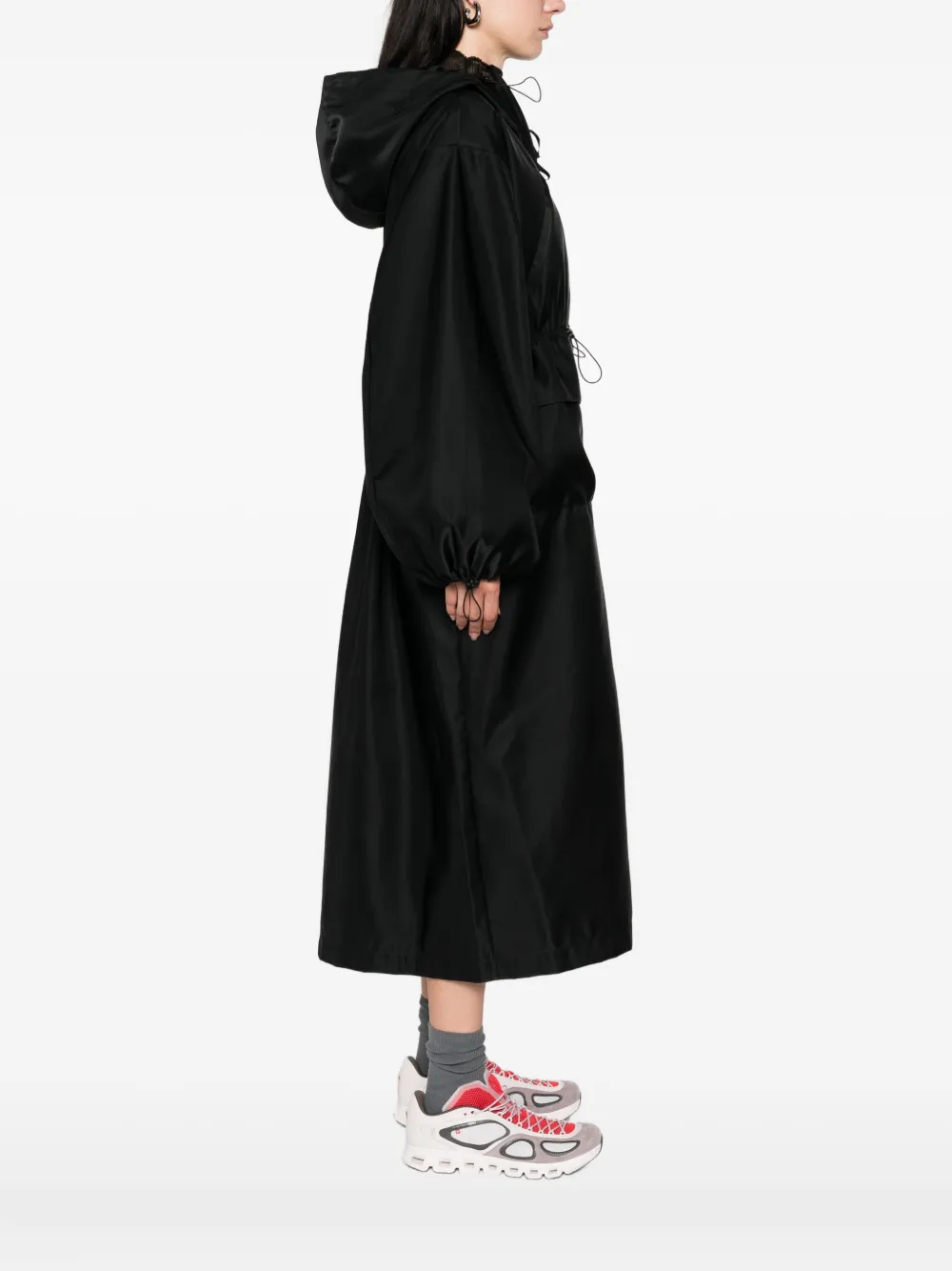 Cecilie Bahnsen hooded coat Zwart