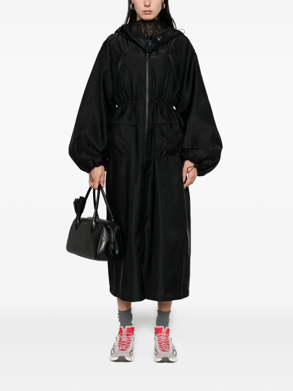 Cecilie Bahnsen hooded coat Zwart