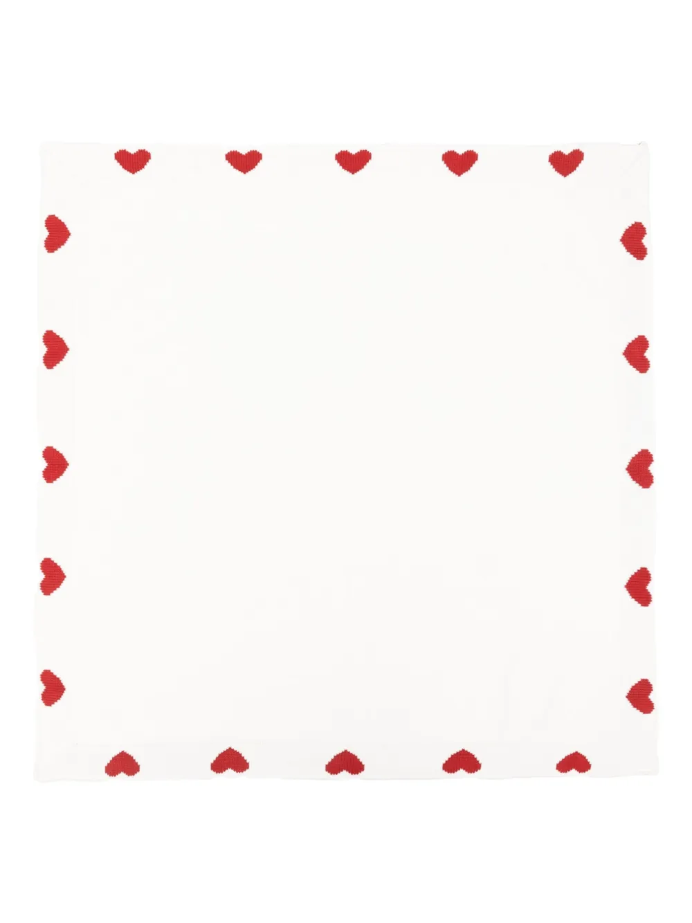 Petit Bateau heart-motif blanket Wit