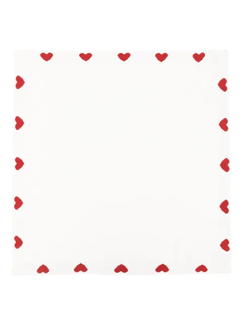 Petit Bateau heart-motif blanket