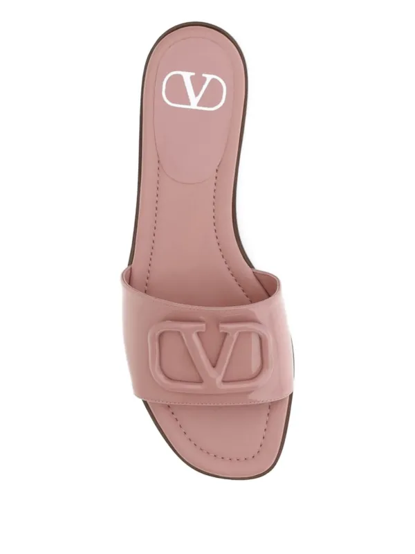 Valentino Garavani VLogo Signature Flat Sandals | Pink | FARFETCH