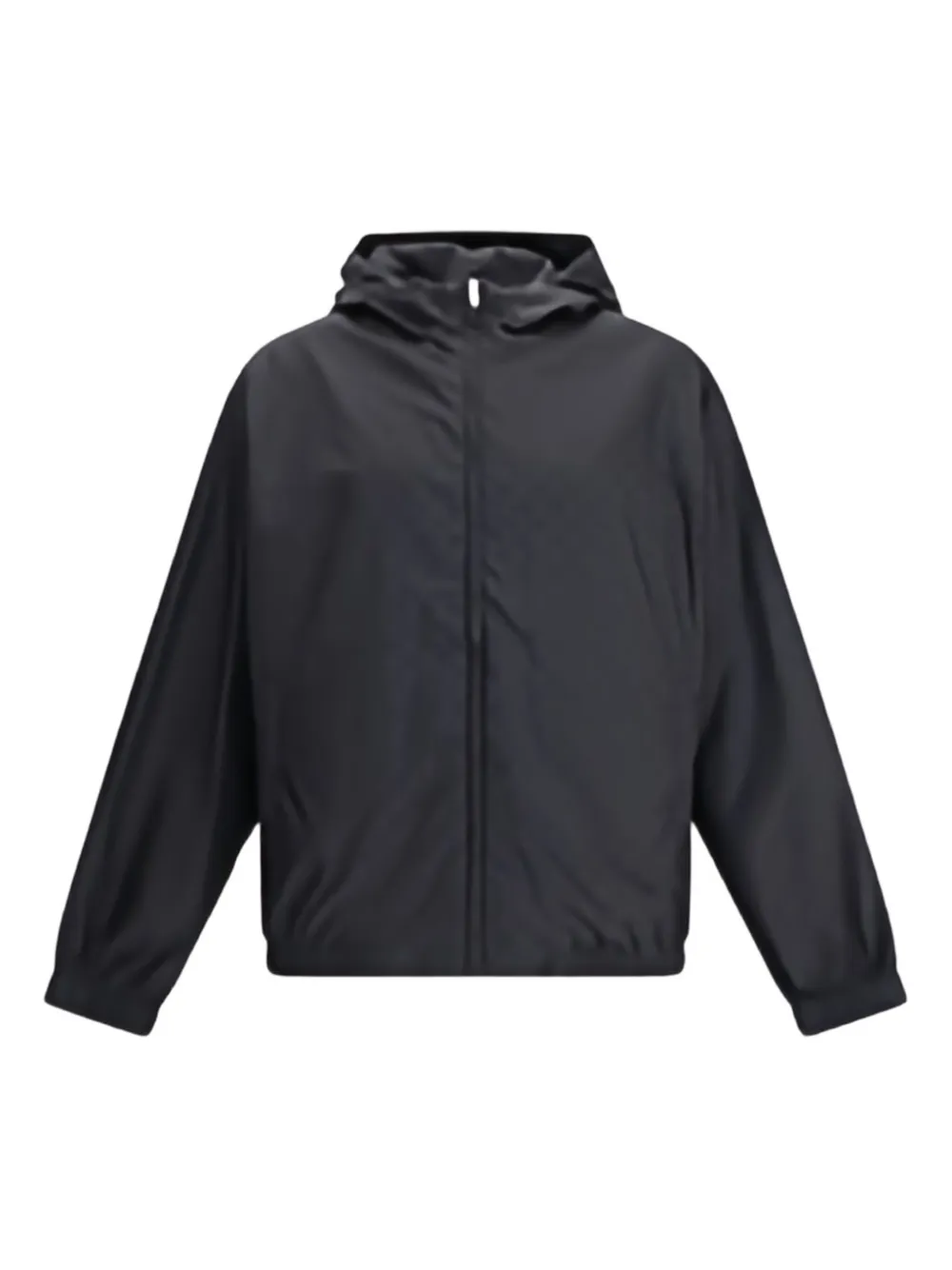 Gucci Men Gg Jacquard Nylon Zip-up Jacket In Black