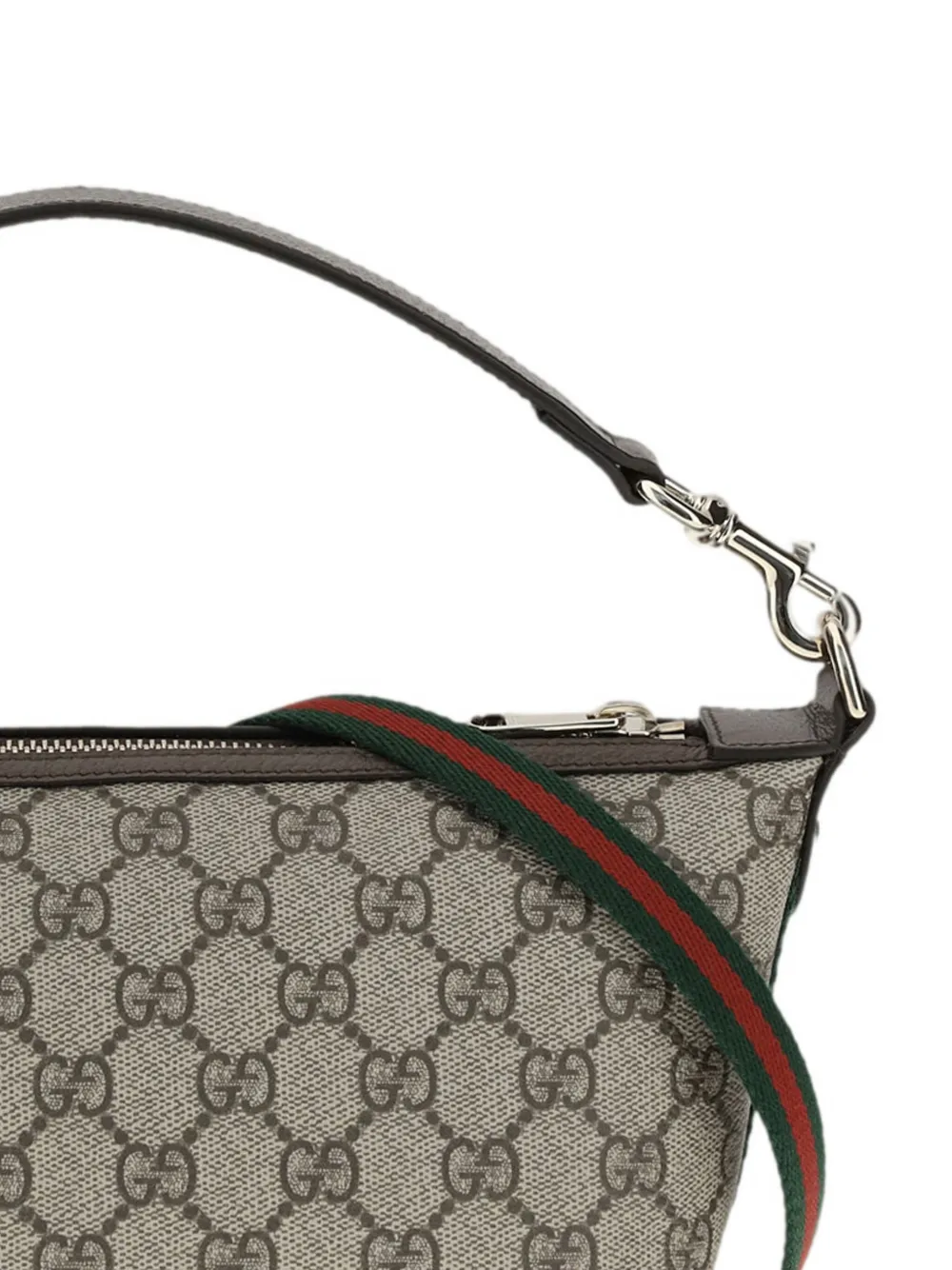 Gucci Gg Monogram Shoulder Bag In Brown