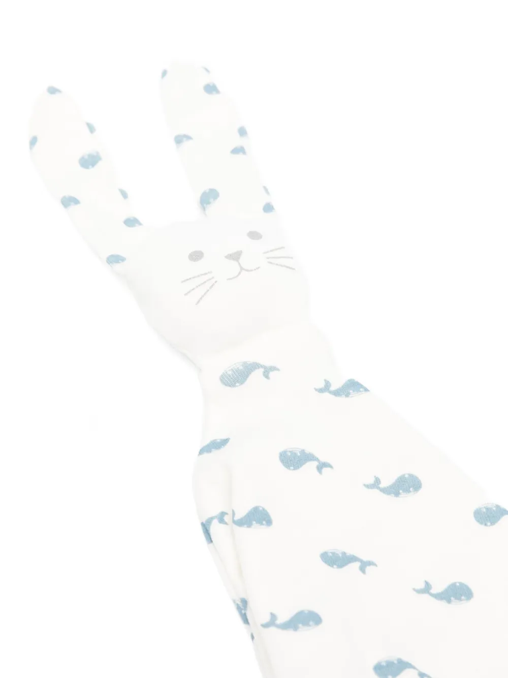 Petit Bateau rabbit whale-print comforter Wit