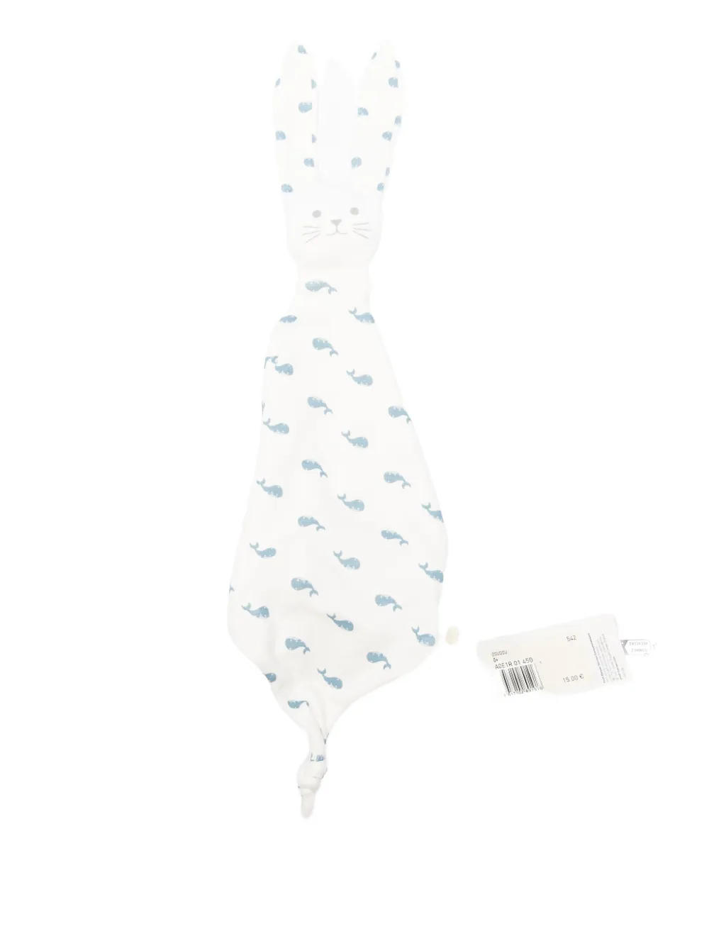 Petit Bateau rabbit whale-print comforter Wit