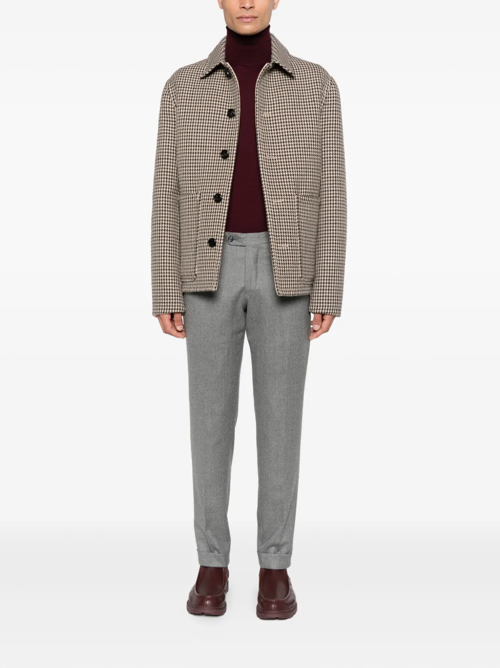 Barba Milano wollen broek Grijs