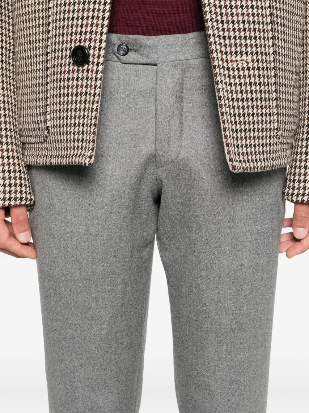 Barba Milano wollen broek Grijs