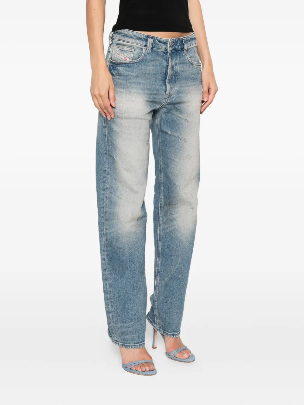 Diesel 1988 D-ark 09m21 faded-effect jeans Blauw