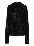 Patrizia Pepe mesh-panel blouse - Black