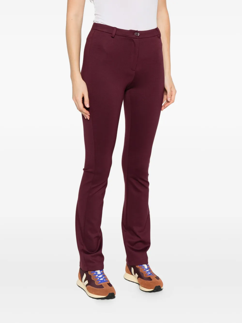 Patrizia Pepe button-fastening straight trousers Paars